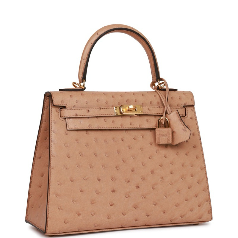 HM Ostrich KeIIy Chai Gold Hardware