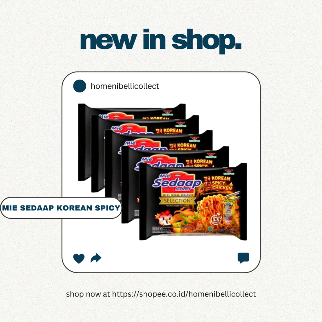 

✅Mie Sedaap Mi Korean Spicy Chicken Mie Instan 5 x 70 gr ( 5 Bungkus )