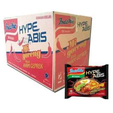 

NOODLES/MIE INSTANT INDOMIE HYPE ABIS GORENG AYAM GEPREK KEMASAN DUS (ISI 40 PCS)