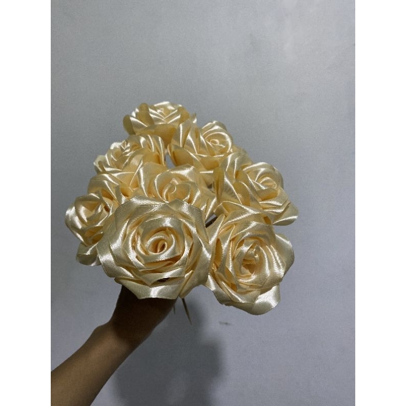 

bunga pita satin / mawar satin / satin ribbon flowers