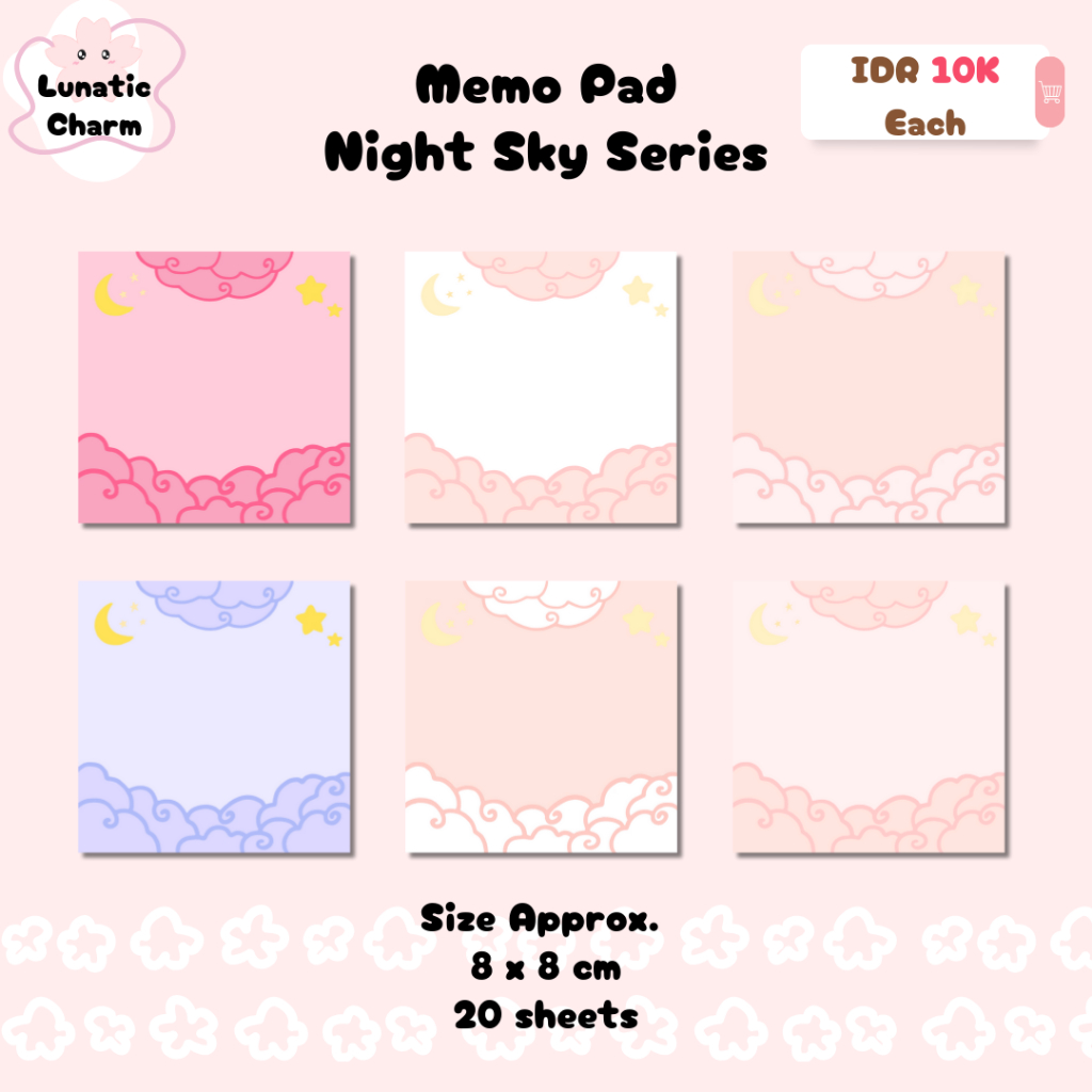 

[L.C] Memo pad Night Sky Series note pad aesthetic lucu cute by jace_ang