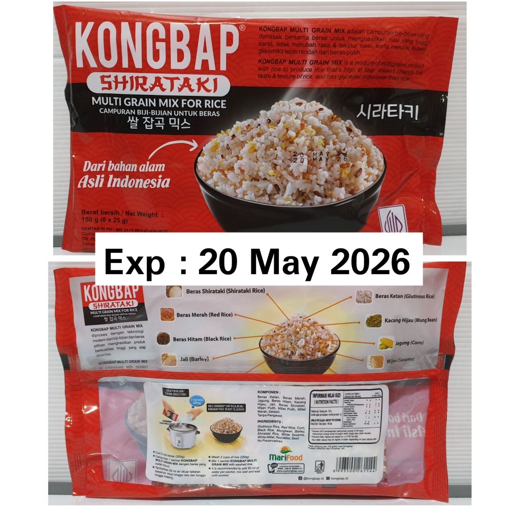 

Kongbap Multigrain Mix Shirataki 150 gram