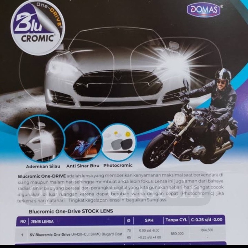 KODE G12H Biaya tambahan Lensa One Drive Coating BLUE lensa Berkendara Anti Silau