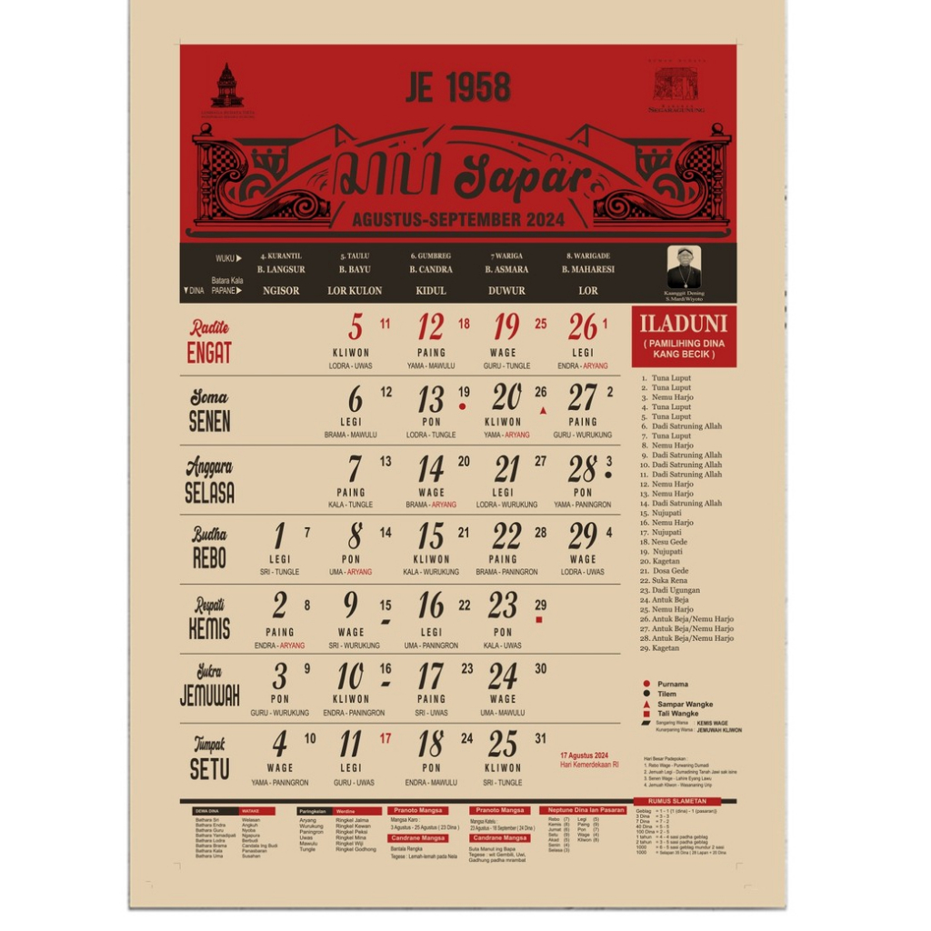 

KALENDER JAWA 1958