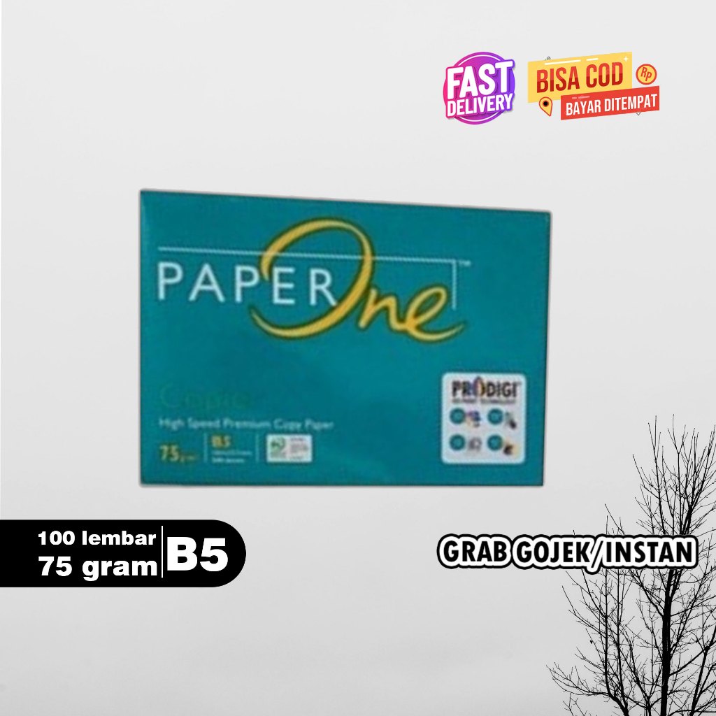 

Paperone Kertas HVS B5 100 lembar 75 gram Fotocopy