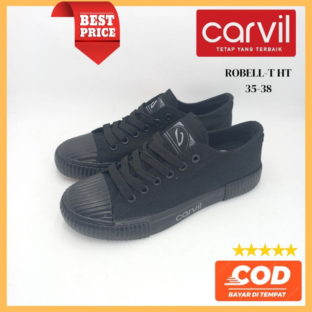 CARVIL SEPATU CONVERSE TALI ANAK SEKOLAH SD FULL HITAM POLOS  FASHION TERBARU