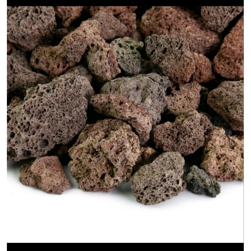 BATU LAVA ROCK/BATU HIAS MEDIA FILTER AQUARIUM KOLAM AQUASCAPE HARSCAPE LAVA ROCK 1 KG