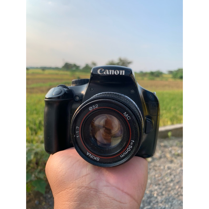 Canon Eos 1100D Lensa Fix Skina 50MM F1.7 manual fokus