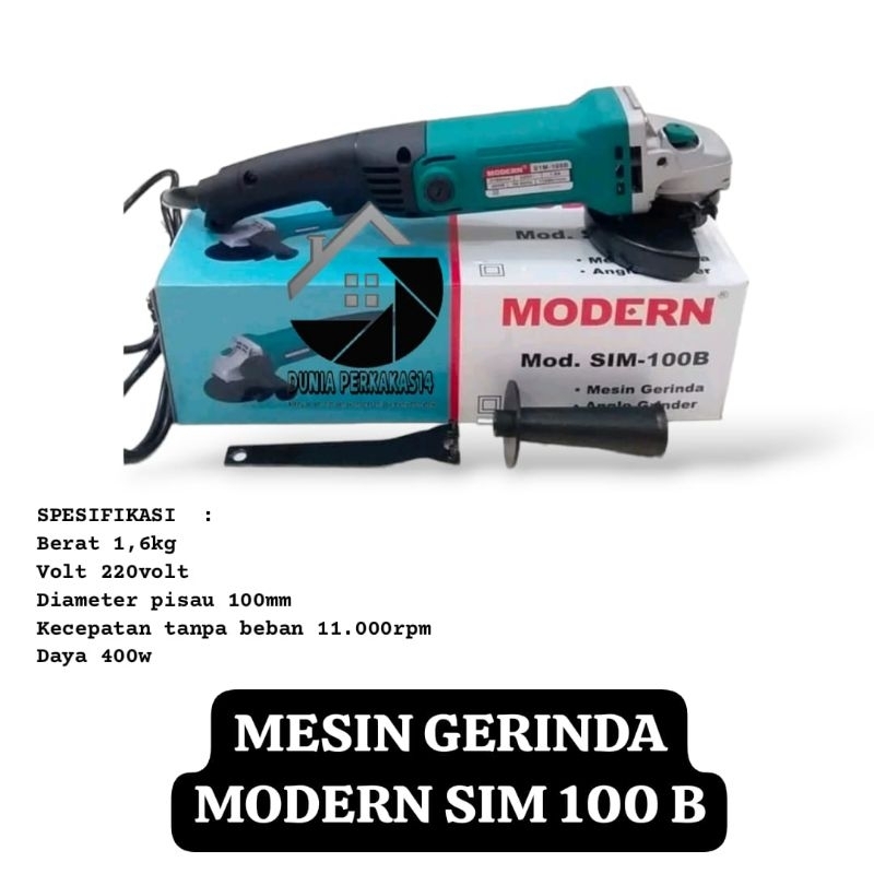 MESIN GERINDA TANGAN SIM100B MODERN/ANGGLE GURINDER MODERN/GERINDA LISTRIK MODERN