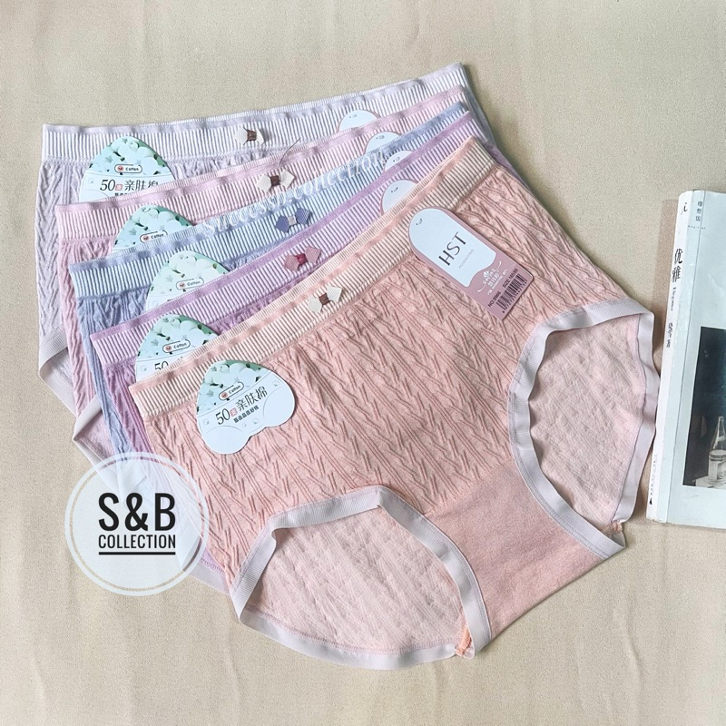 [3 pcs] CD Wanita dewasa freesize, CD wanita High waist Premium Jumbo, Bahan Spandek Halus Warna Pas