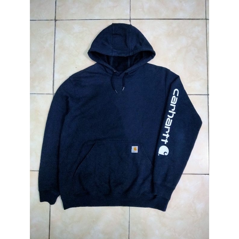 Hoodie Navy Carhartt Spell Out k288 472