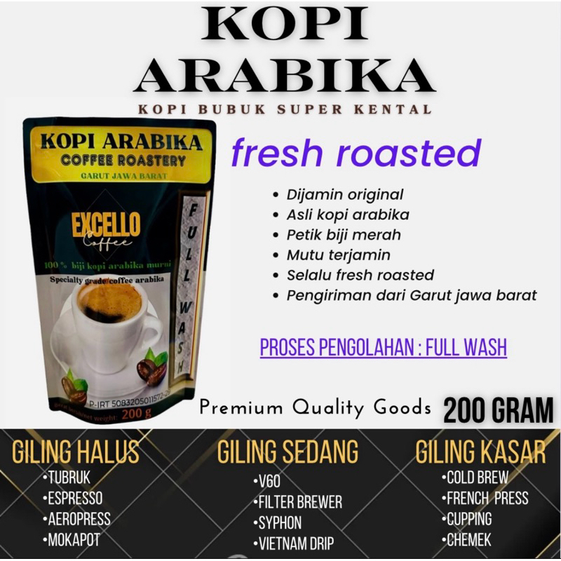 

kopi arabika full wash by excello coffee