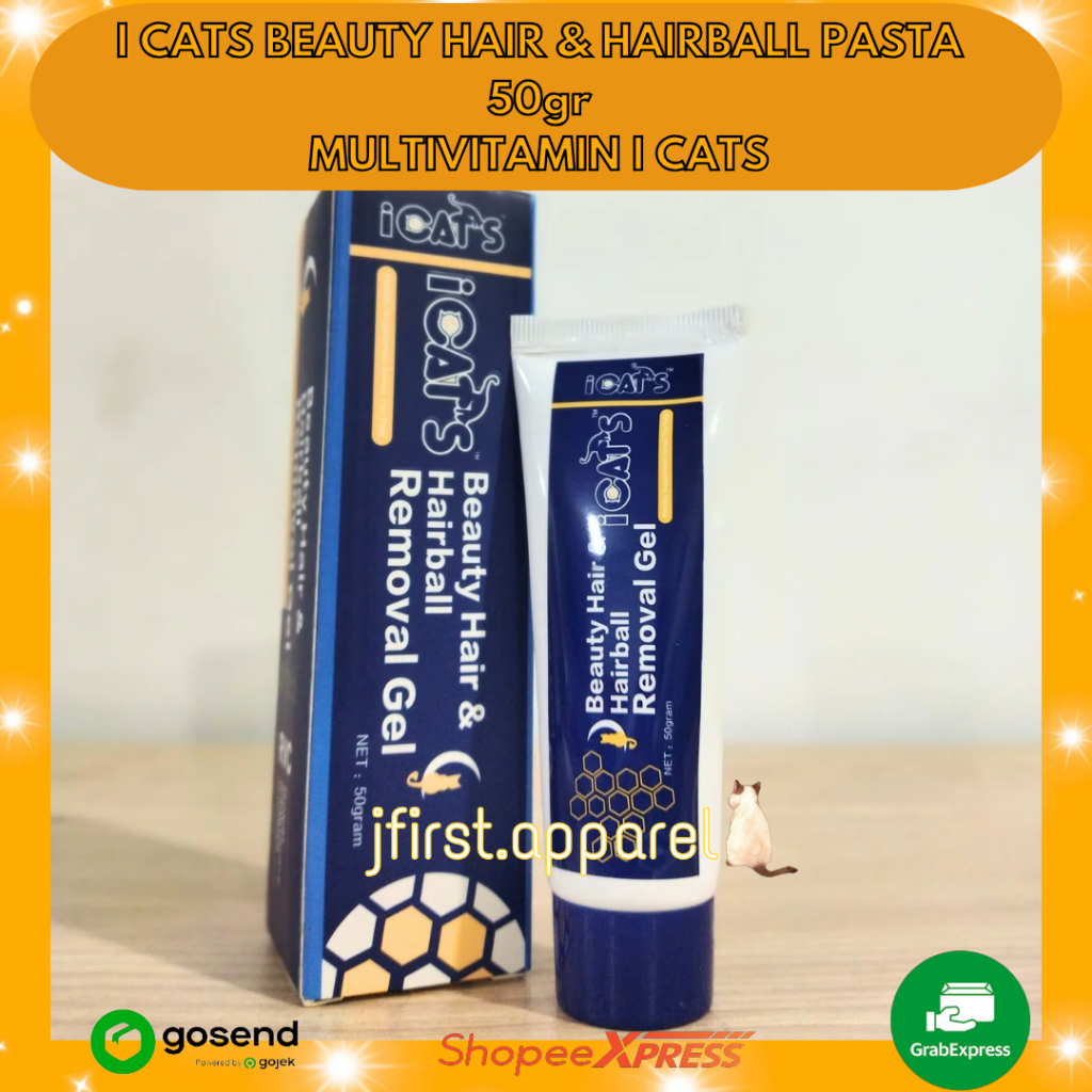 I CATS BEAUTY HAIR & HAIRBALL PASTA 50g | VITAMIN BULU KUCING