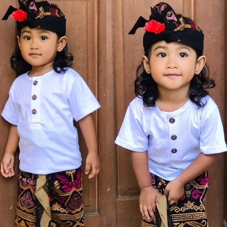 KODE W96B Baju Kaos  Pakaian Adat Bali Anak Cowok  Pakaian Adat Bali Pria