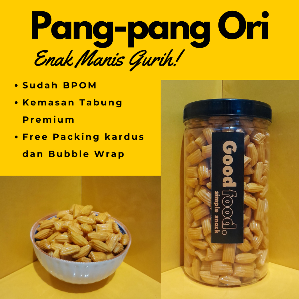 

GOOD Snack Pang Pang 400gr Manis Gurih Cemilan Makanan Ringan Kemasan 1000ml Termurah Berkualitas