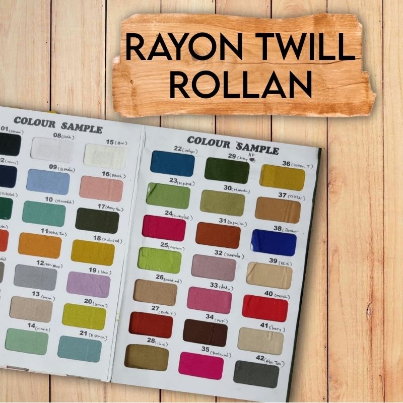 Kain Rayon Twill Rollan Kahatex