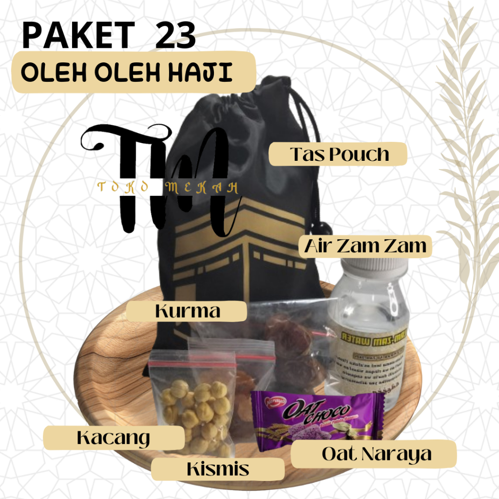 

PAKET 23 POUCH Oleh-oleh haji dan umroh/ Pasuhe / Oat