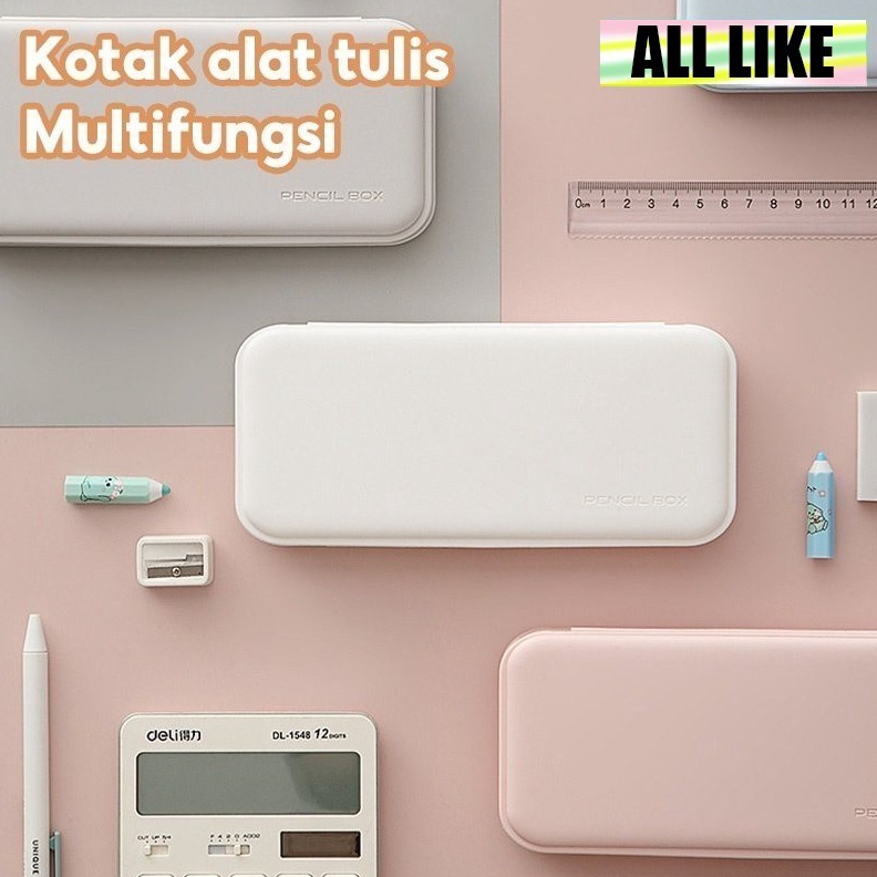 

GROSIR ALL Like Kotak Alat Tulis Portabel Penyimpanan Tas PenaKotak Pensil Multifungsi Kotak PenaStationary box