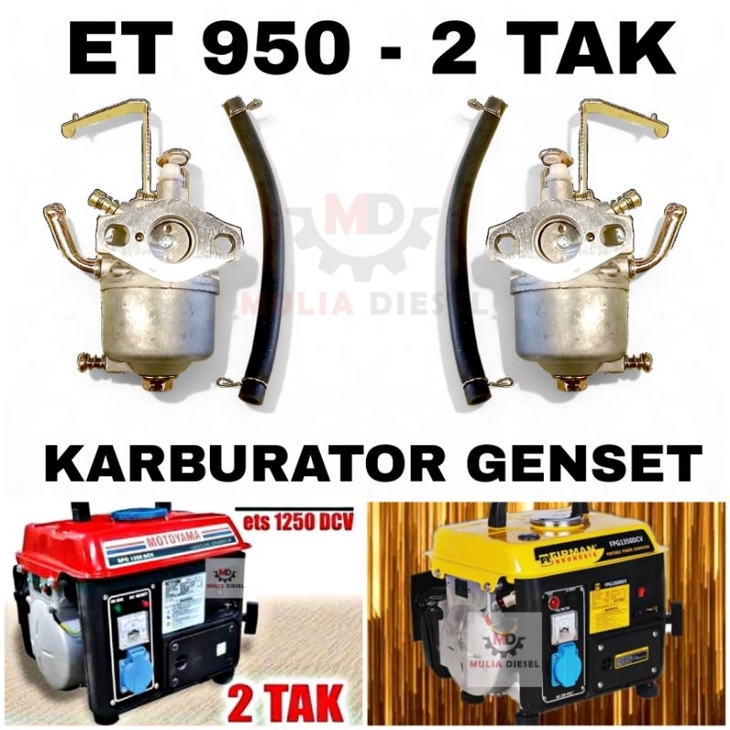 Karburator Carburator Genset Generator Listrik ET950 2 Tak Bensin Campur