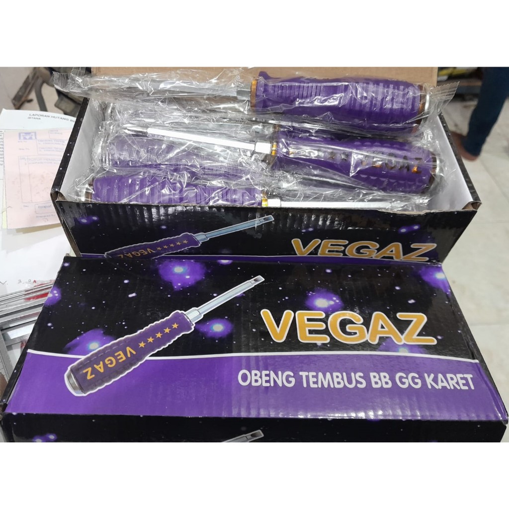 VEGAZ OBENG TEMBUS BOLAK BALIK GAGANG KARET/OBENG KETOK BB MURAH BERKUALITAS
