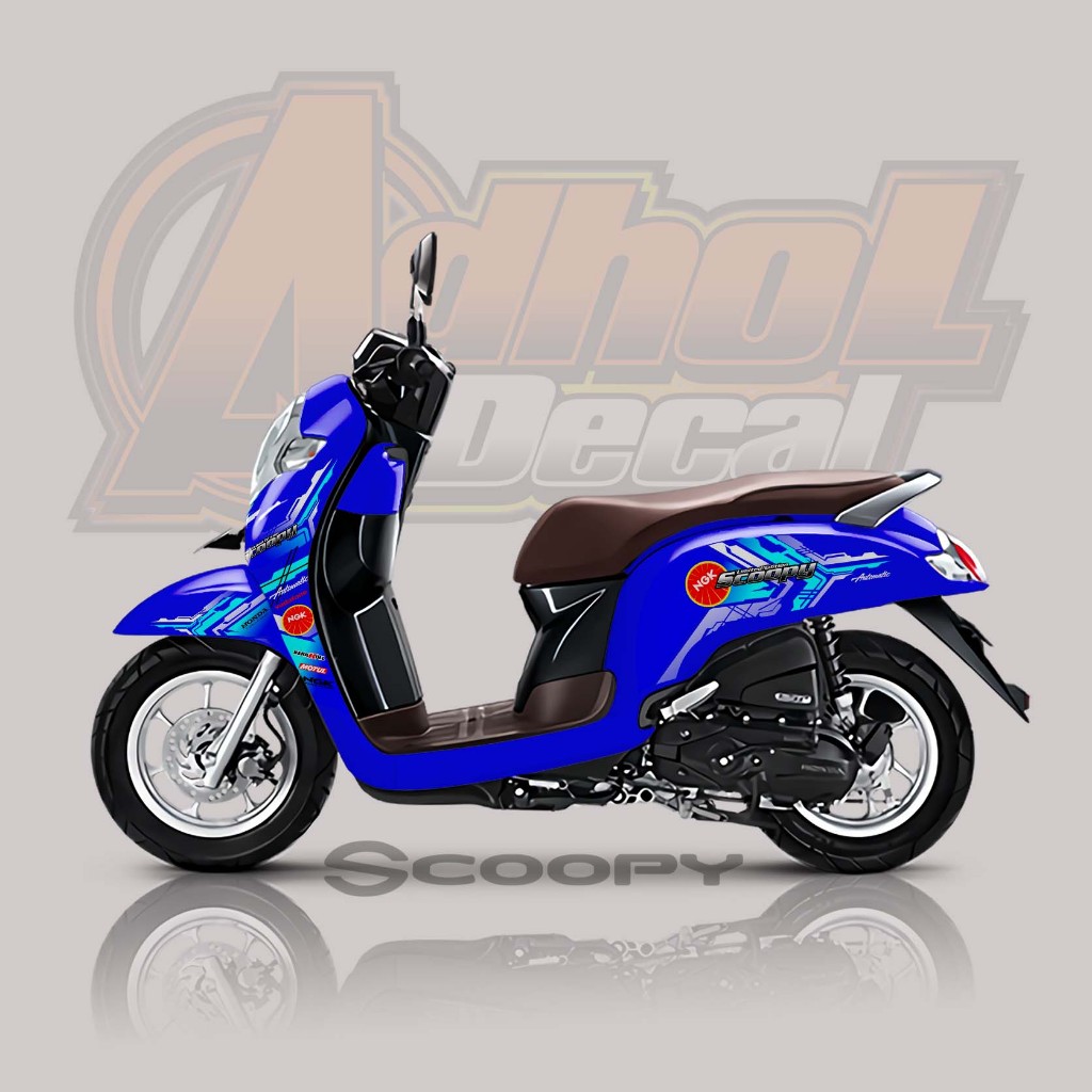 STICKER STRIPING VARIASI SCOOPY | STRIPING HONDA SCOOPY 2017 2018 2019 2020 SIMPLE MOTIF 029