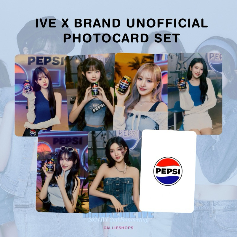 [SET] IVE X PEPSI Unofficial Photocard Set Wonyoung Gaeul Liz Rei Leeseo Yujin