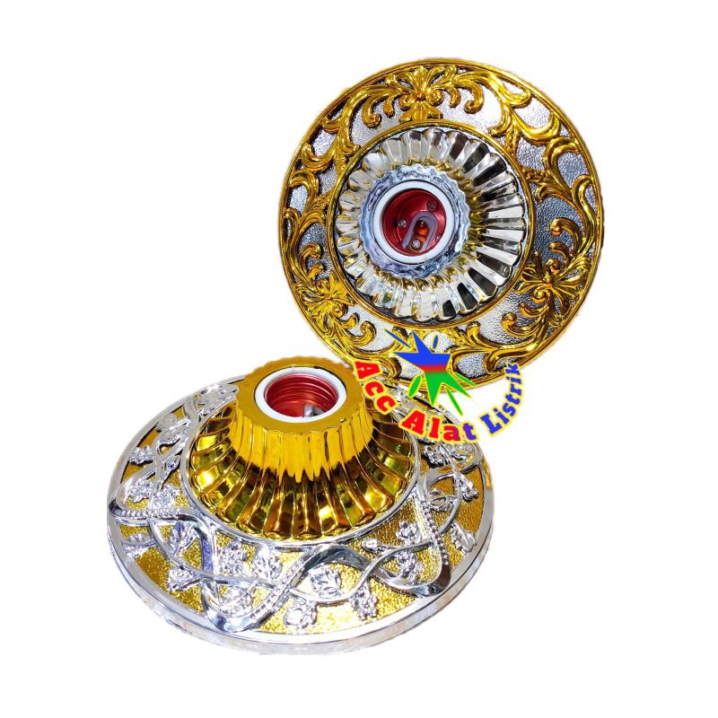 Fitting Lampu Plafon Ornamen Dudukan Lampu Plafon E27