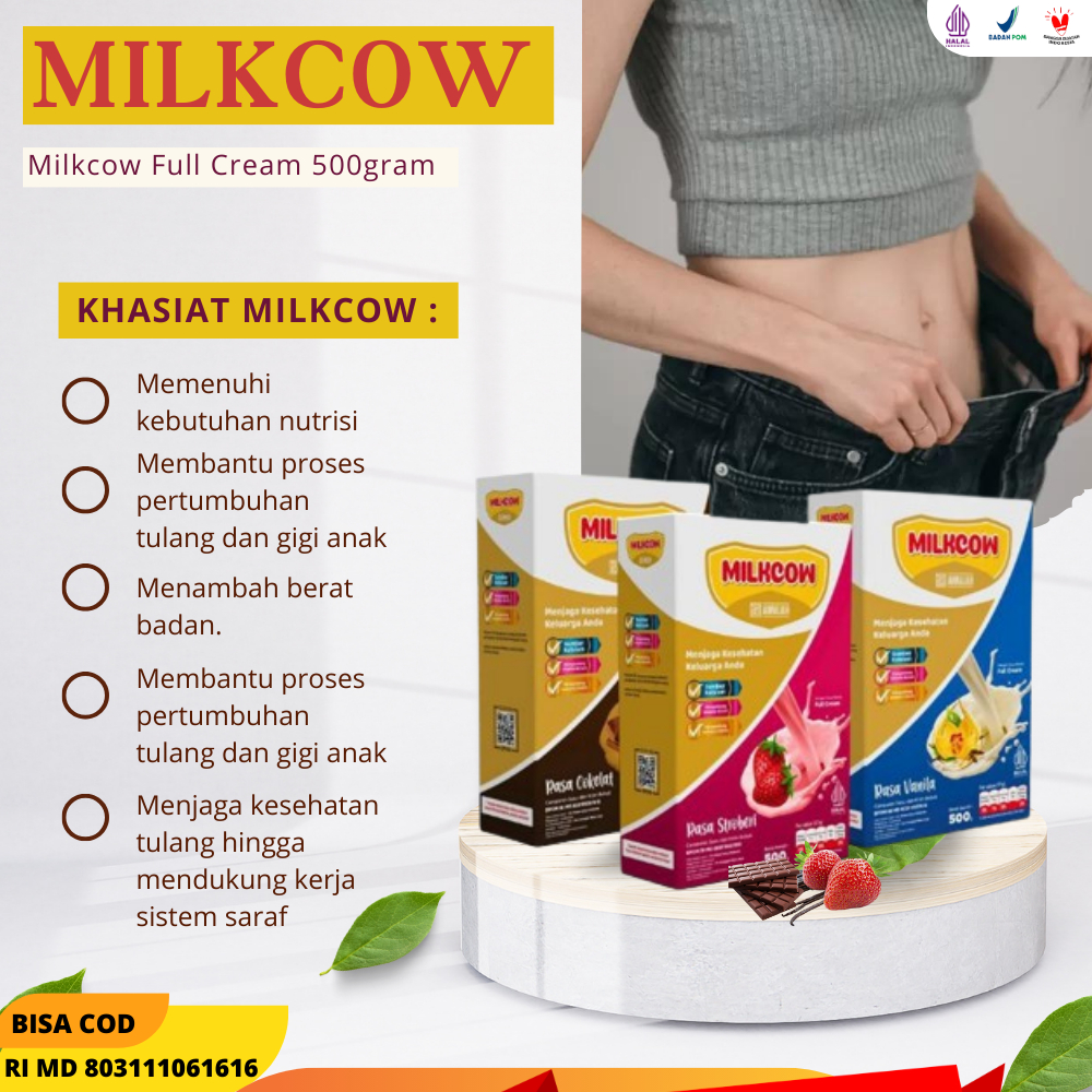 

Susu MILKCOW - Obat gemuk Penggemuk Badan Permanen herbal alami serta penambah nafsu makan Cepat - Menambah Berat dan Gemuk Badan Enak Tanpa Gula - MILKCWO COKLAT 500 gram