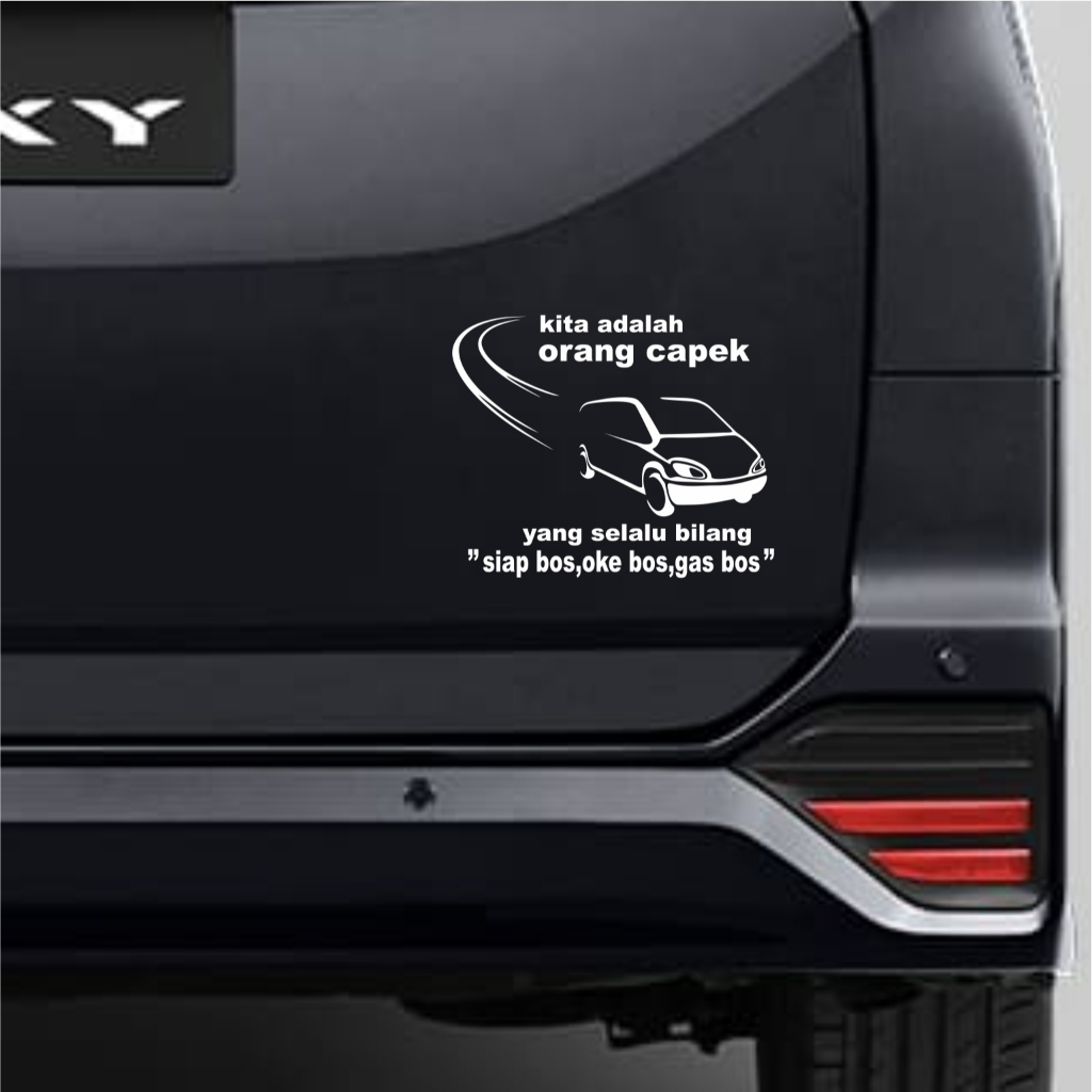 CUTTING STICKER MOBIL KATA KATA STIKE BAGASI MOBIL KEREN