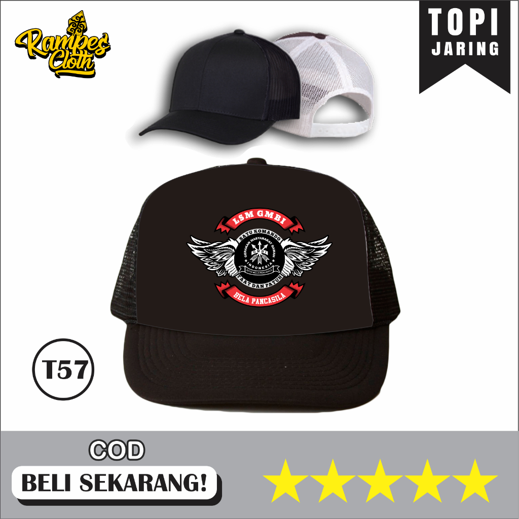 TOPI TRUCKER PRIA DESAIN GMBI 2 - TOPI JARING DISTRO KUALITAS PREMIUM T57