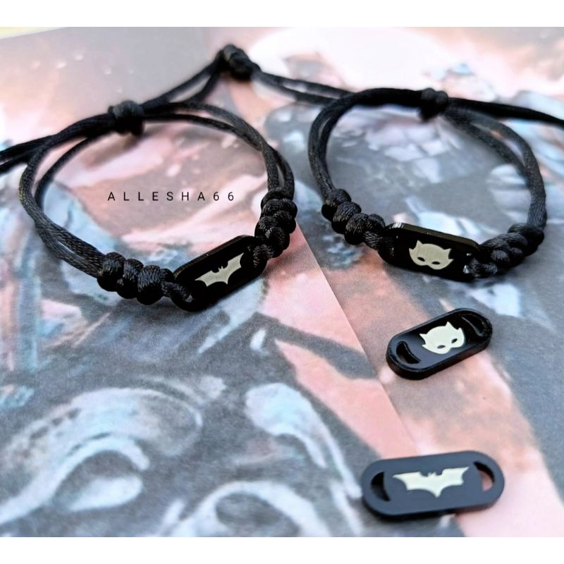 GELANG COUPLE BATMAN & CAT WOMEN FREE BOX GELANG COUPLE GELANG BATMAN GELANG VIRAL GELANG PRIA GELAN