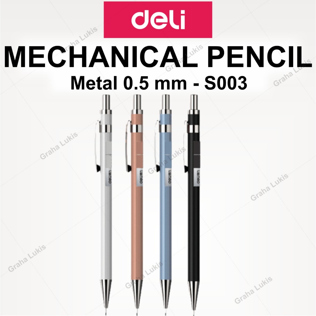 

Deli Metal Mechanical Pencil / Pensil Mekanik Besi 0.5mm - S003