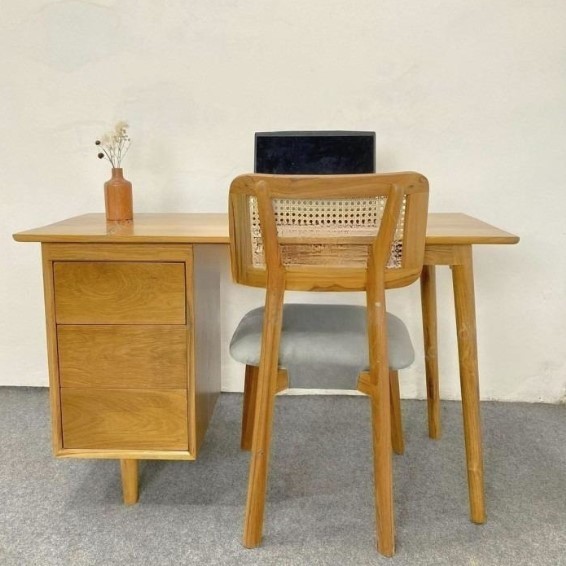 Meja Belajar Jati Minimalis Modern - Meja Belajar Anak Minimalis Jati