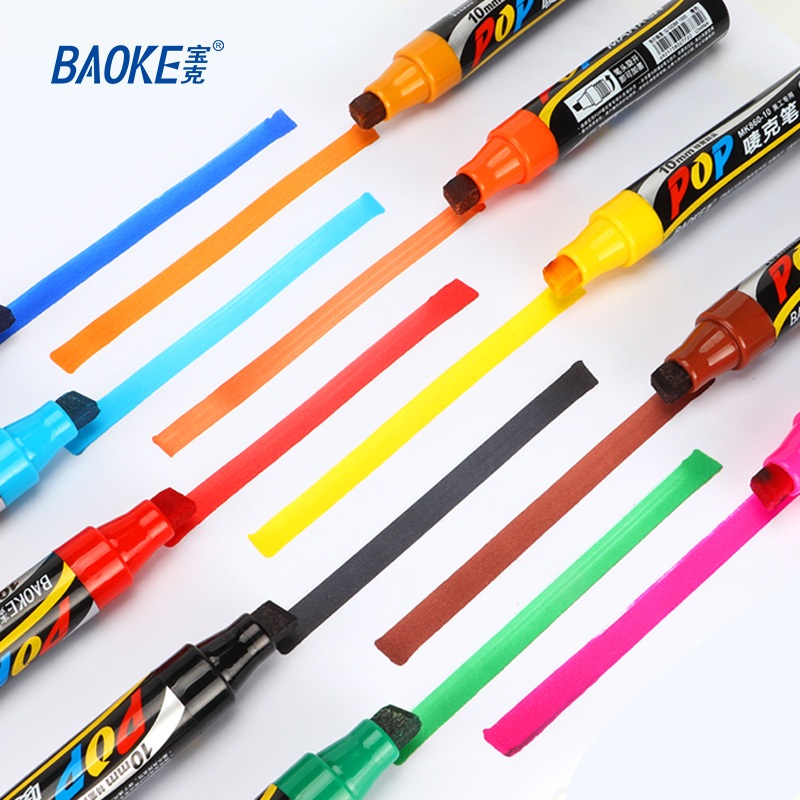 

BAOKE Spidol Warna Warni 10mm POP Painting Marker MK860-10