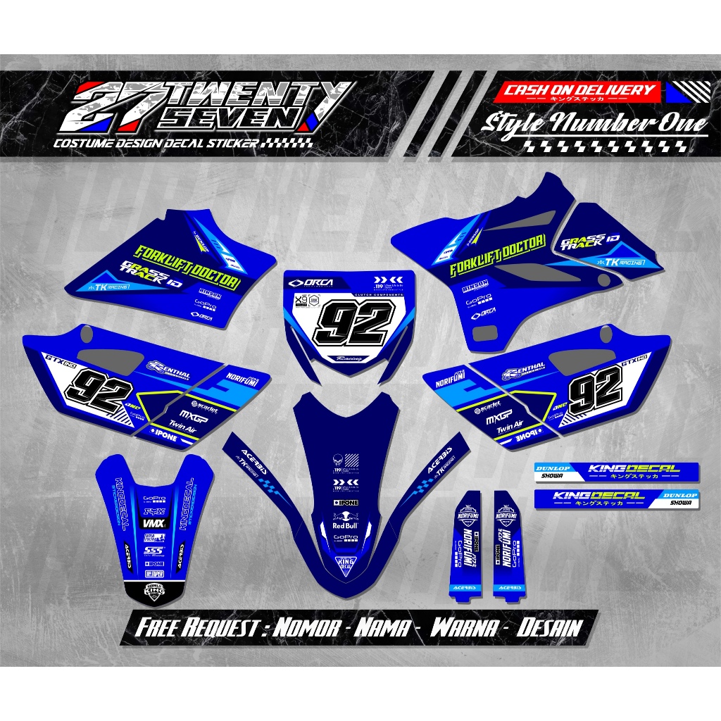 DECAL YZ 85 NEW FULL BODY - STIKER YZ DECAL GTX STIKER RBT 3
