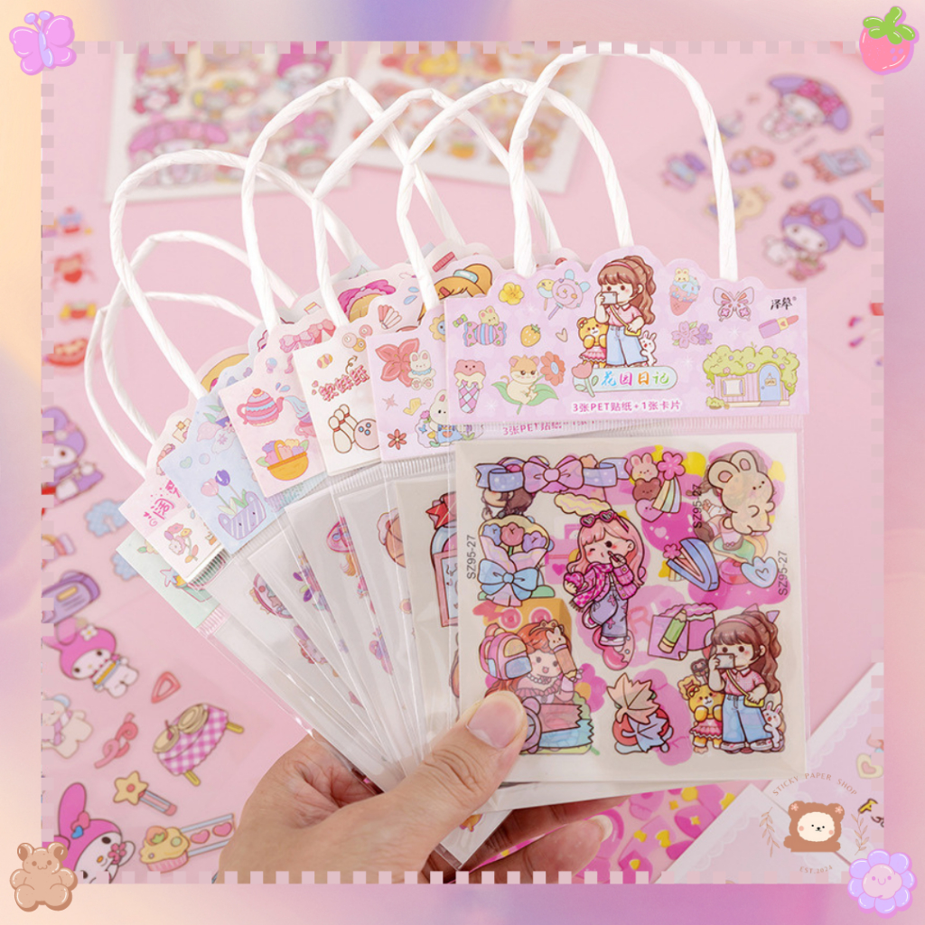 

STIKER LUCU KOREAN STICKER PACK PHOTOCARD BUKU DIARY JURNAL PLANNER