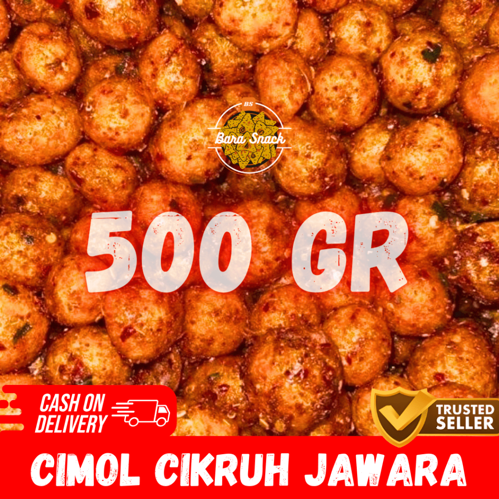 

[ 500gr ] Cimol Kering Pedas Cikruh / Cimol Crispy Bumbu Pedas Super / Camilan Snack Kiloan