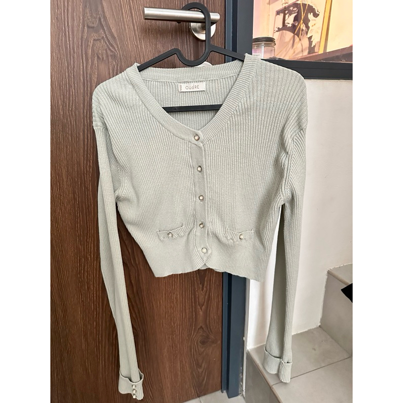 OUDRE JIWON TOP PRELOVED IN SAGE GREEN