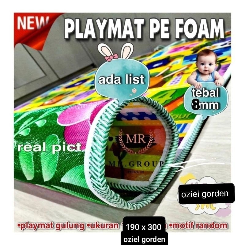 Tikar foam 3meter#Tikar spon bolak balik dgn 2 posisi motif berbeda. ukuran 190cm x 300cm Tebal 6mm