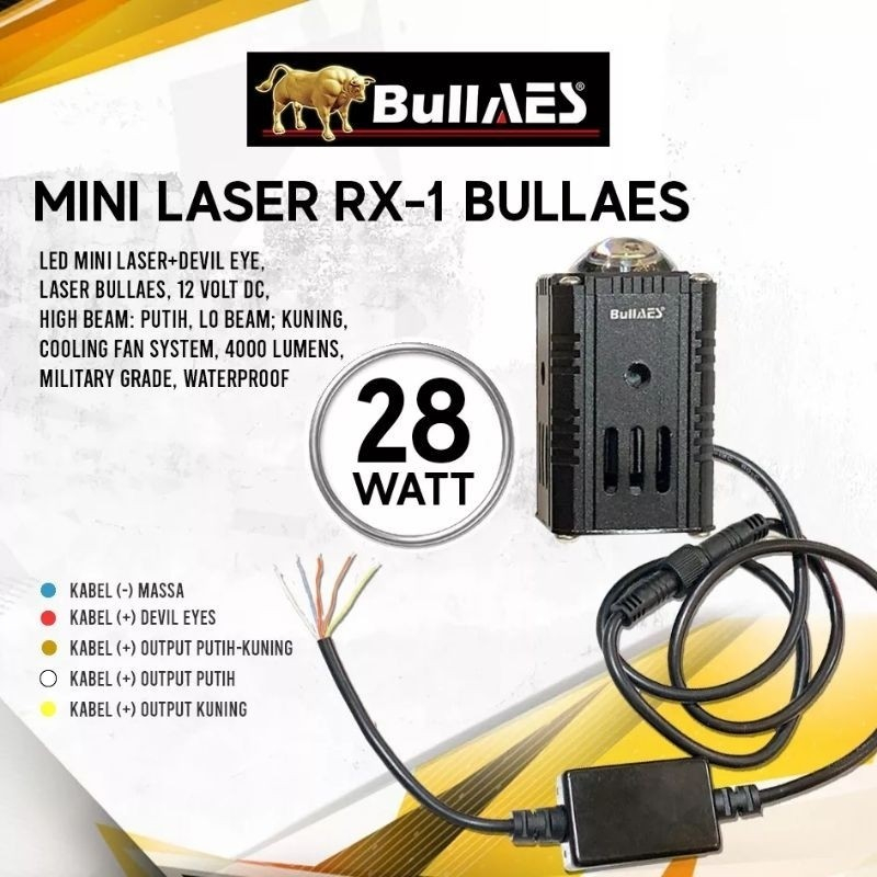 ORIGINAL LAMPU LED LASER X1 MINI LASER RX-1 28 WATT MERK BULLAES | RX1 LASER