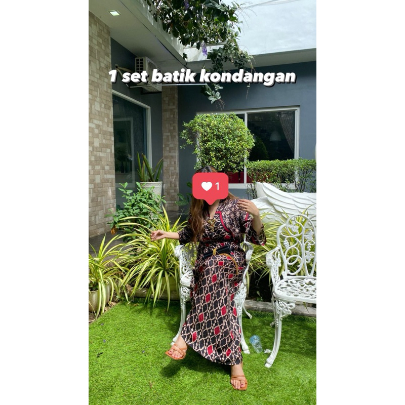 Preloved Batik tunik rok lilit