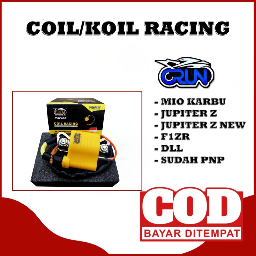 COIL CRUN KOIL RACING CRUN UNTUK MOTOR MIO KARBU,JUPITER Z OLD/NEW ,F1ZR