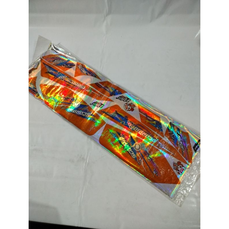 STRIPING LIS STICKER MOTOR SCORPIO STECO 2004 (HOLOGRAM)