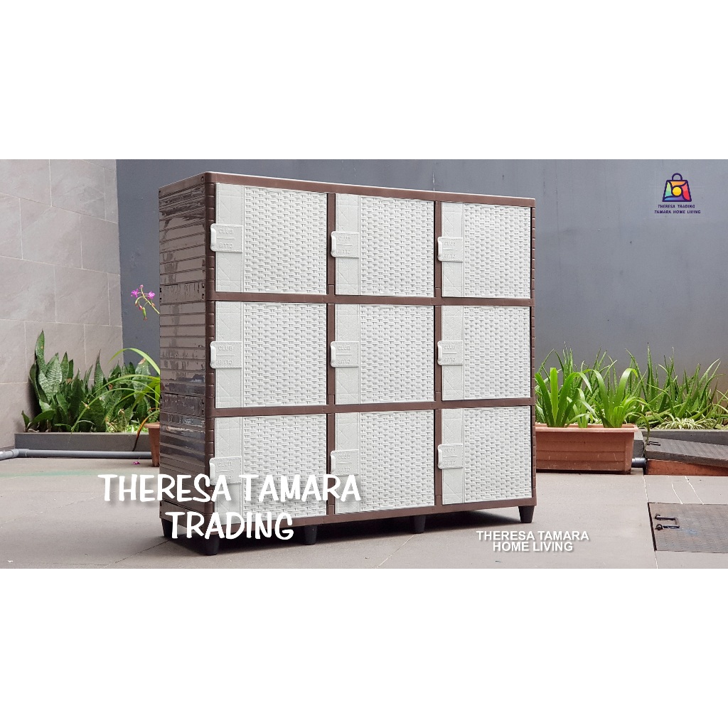 LEMARI PLASTIK RAK TV LCD MEJA TV LED CLUB FTA 3 ALFA 3 x 3 TRIPLE 9 PINTU NEW DESIGN