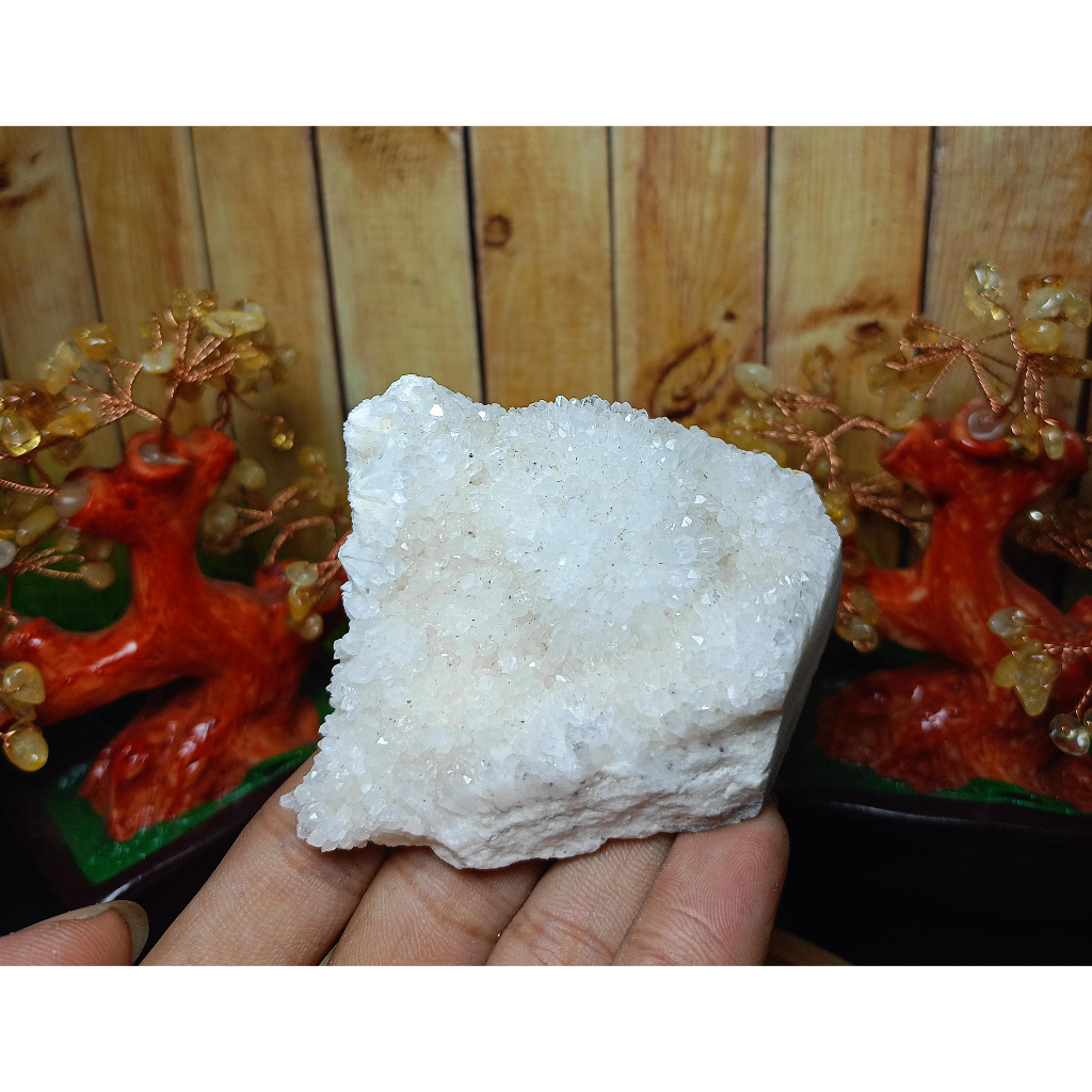Natural Clear Quartz Druzy Cluster Sparkling blink blink Brazil (7)