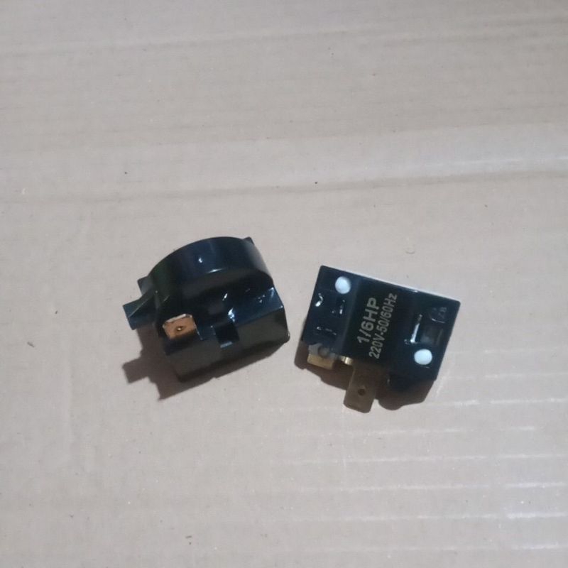 Relay 1 pin kiri + PTC overload kulkas LG 2 pintu