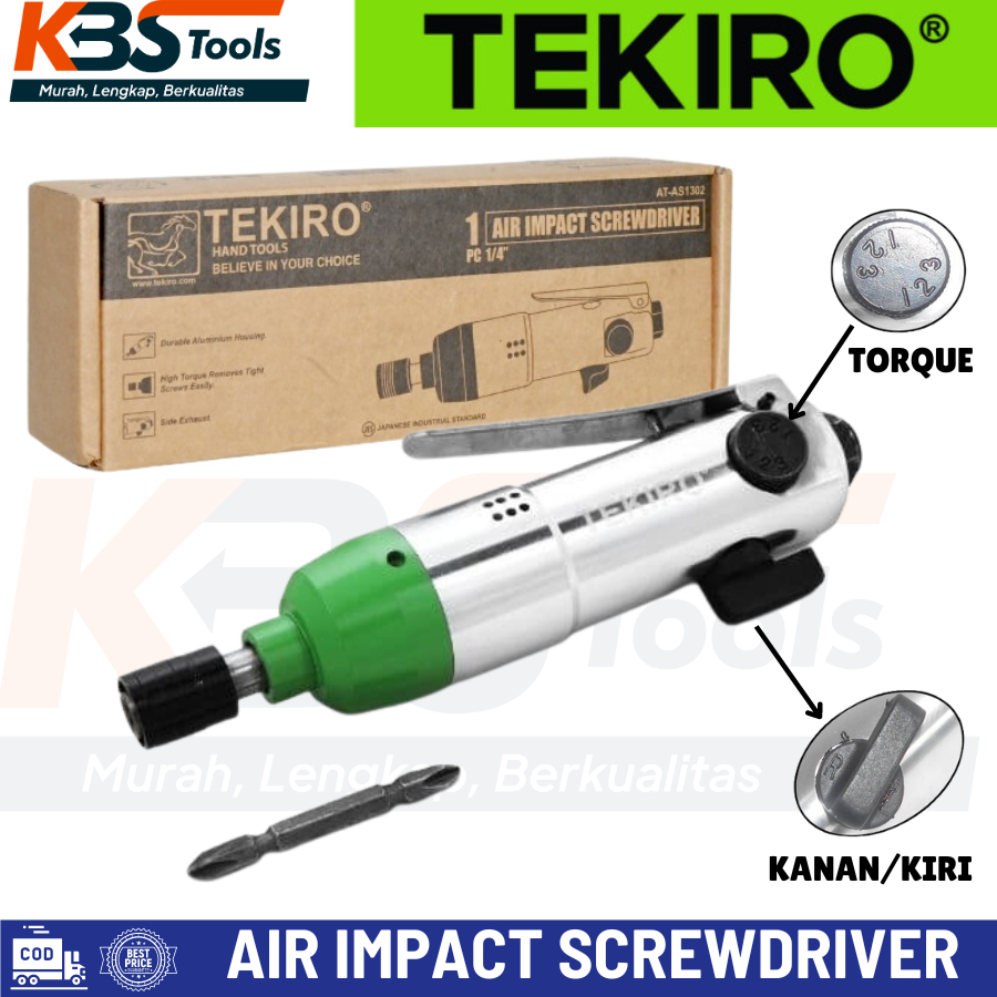 TEKIRO Air Impact Screwdriver Obeng Angin Kompresor 1/4" Multifungsi Sekrup Impact Angin Obeng