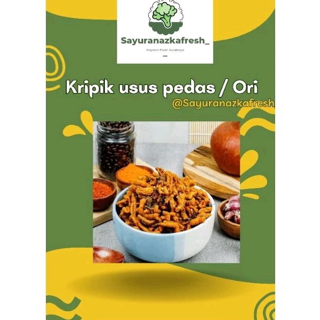 

Kripik usus pedas/ori