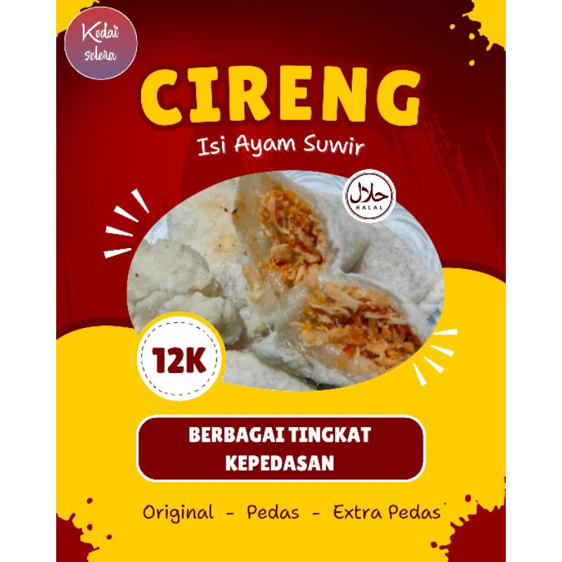 

Cireng Isi Ayam Oroginal, Pedas, Extrapedas