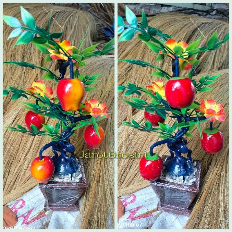 POHON BUAH IMITASI // BONSAI BUAH PALSU// BUAH HIAS BUAH ARTIFICIAL DARI KAYU // BUNGA PAJANGAN IMIT